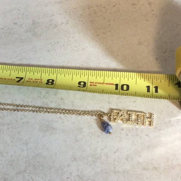 FINAL NWT Panacea gold FAITH 9.5” necklace - Picture 4 of 7